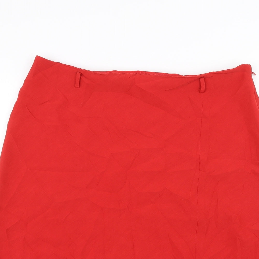 Planet Womens Red   A-Line Skirt Size 14