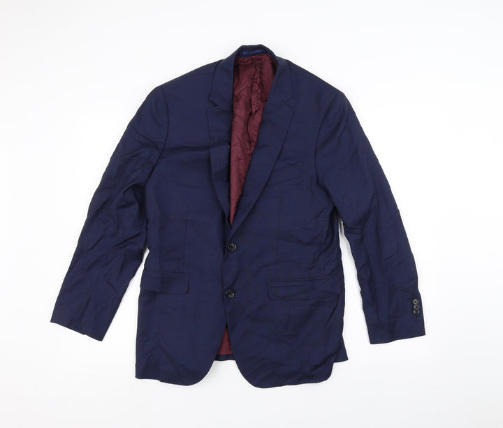 Vitale Barberies Canonico Mens Blue Jacket Suit Jacket Size 36