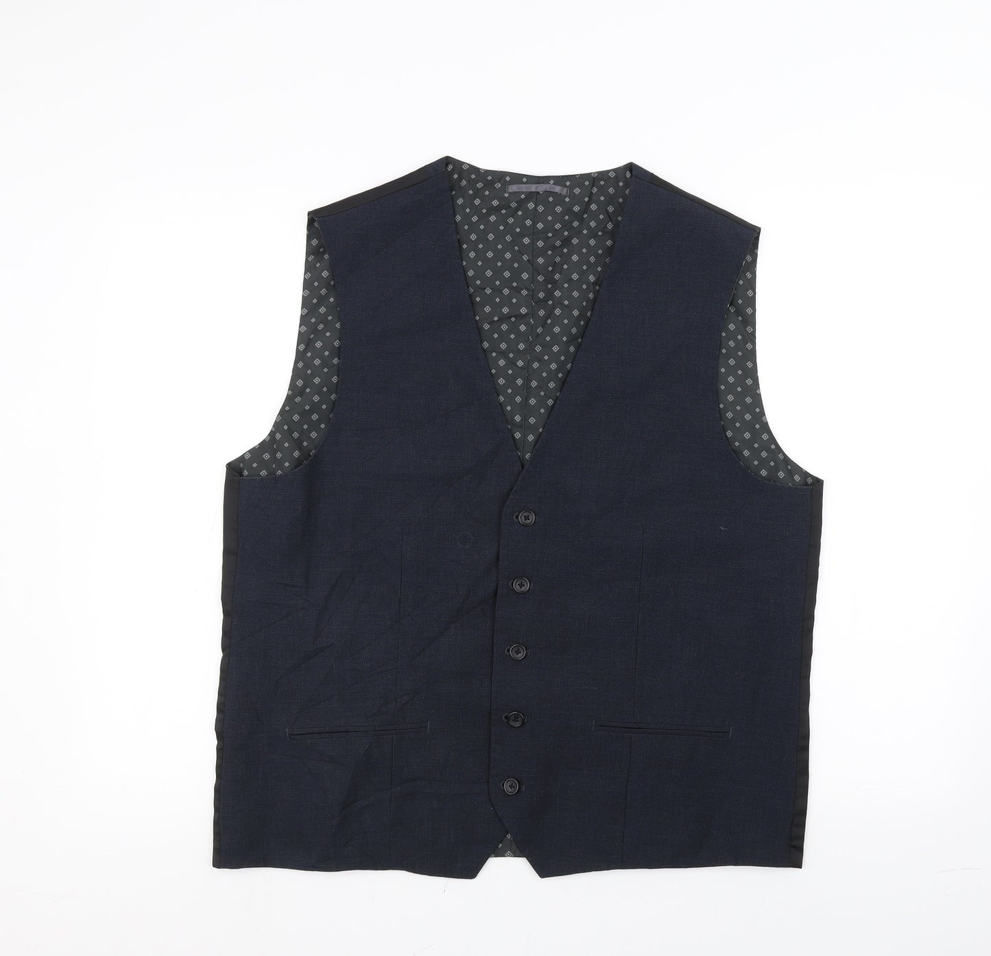 NEXT Mens Blue   Jacket Suit Waistcoat Size 38