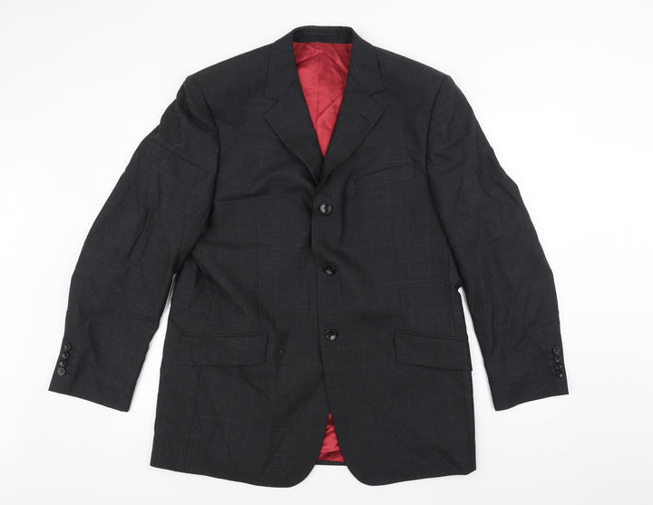 REMUS Mens Black Jacket Suit Jacket Size 42