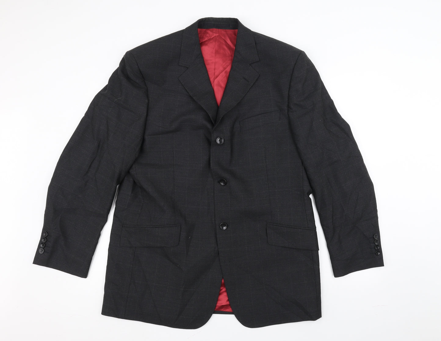 REMUS Mens Black   Jacket Suit Jacket Size 42