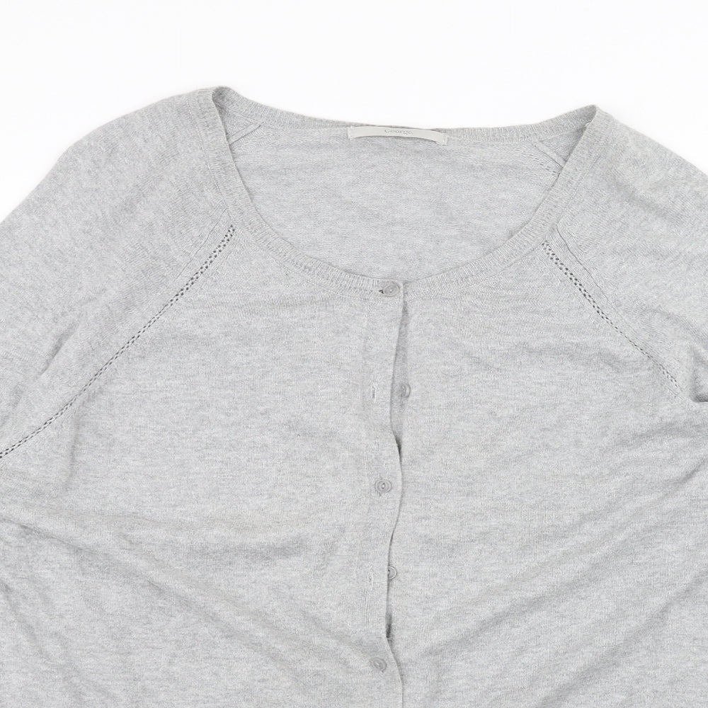 George Womens Grey   Cardigan Jumper Size 22
