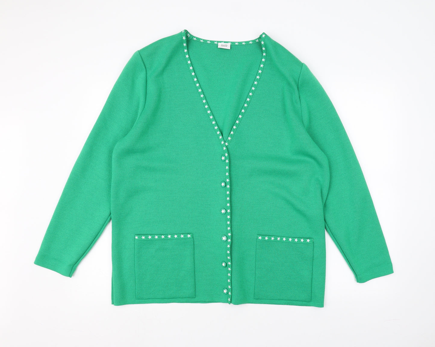 LUCIA Womens Green   Jacket Coatigan Size 20