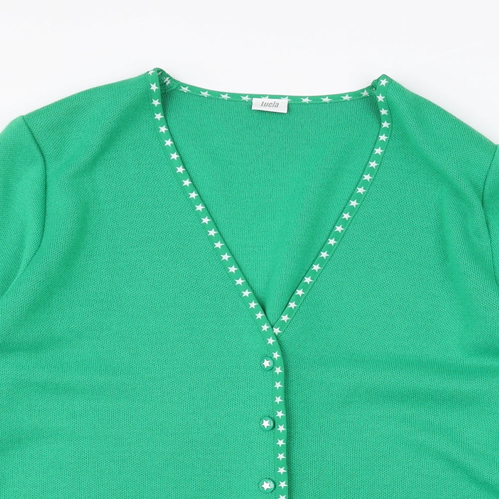 LUCIA Womens Green   Jacket Coatigan Size 20