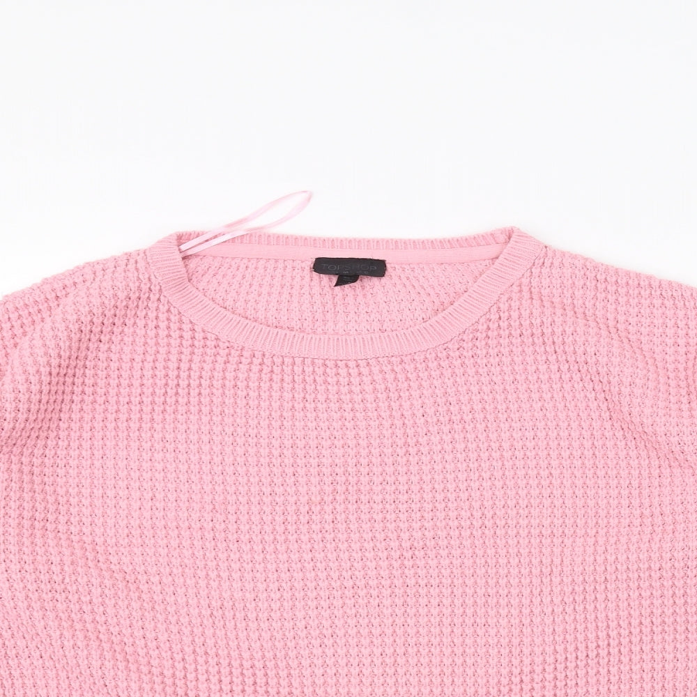Topshop Womens Pink   Pullover Jumper Size 10