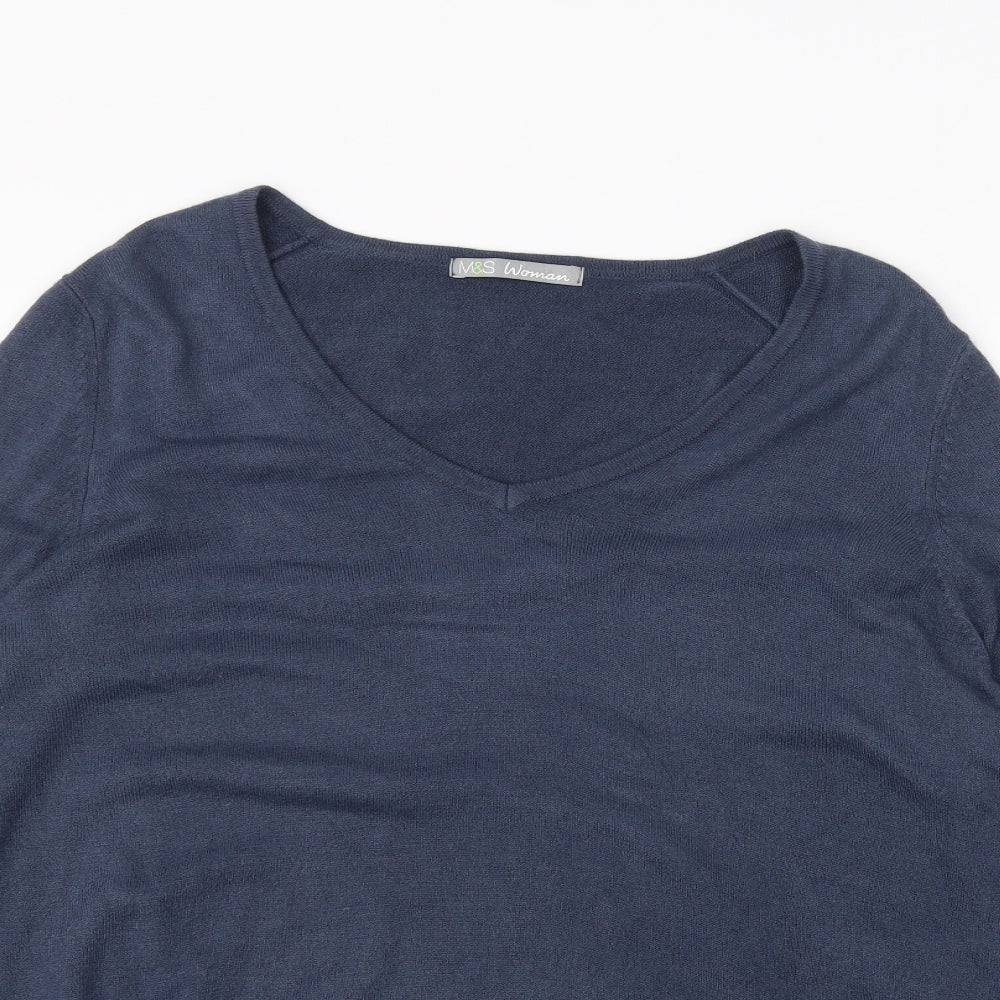 Marks and Spencer Womens Blue   Pullover Jumper Size 16