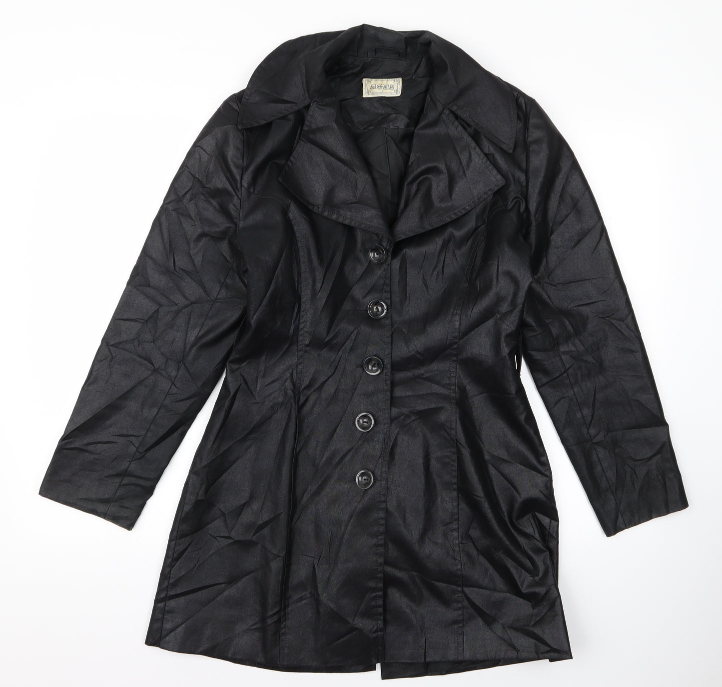 robe Womens Black   Overcoat Jacket Size 10