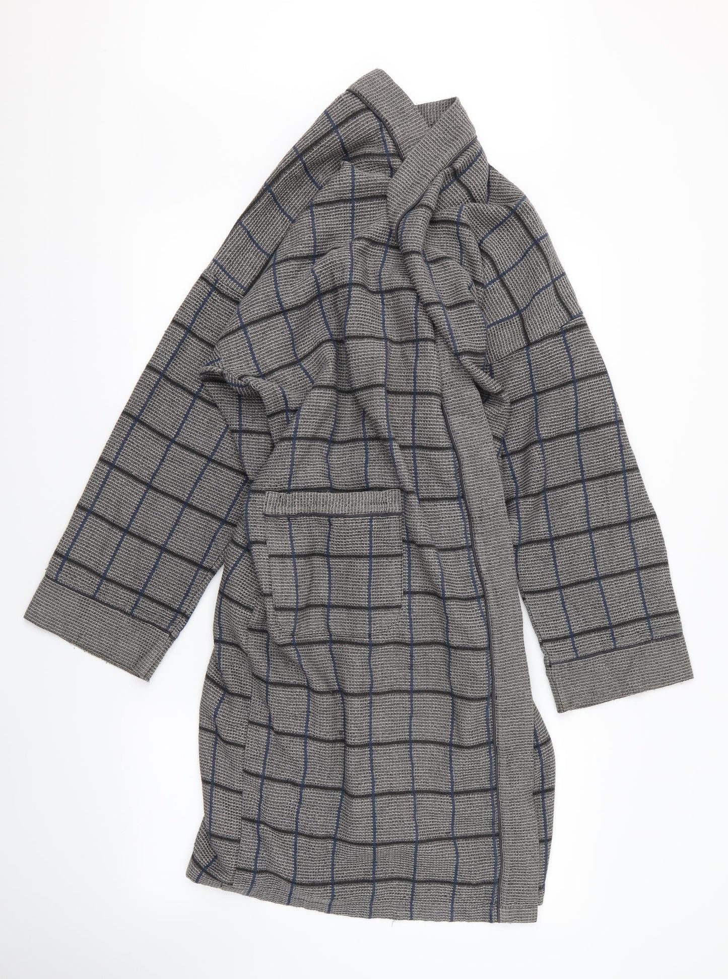 Preworn Mens Grey  Rayon  Robe Size M