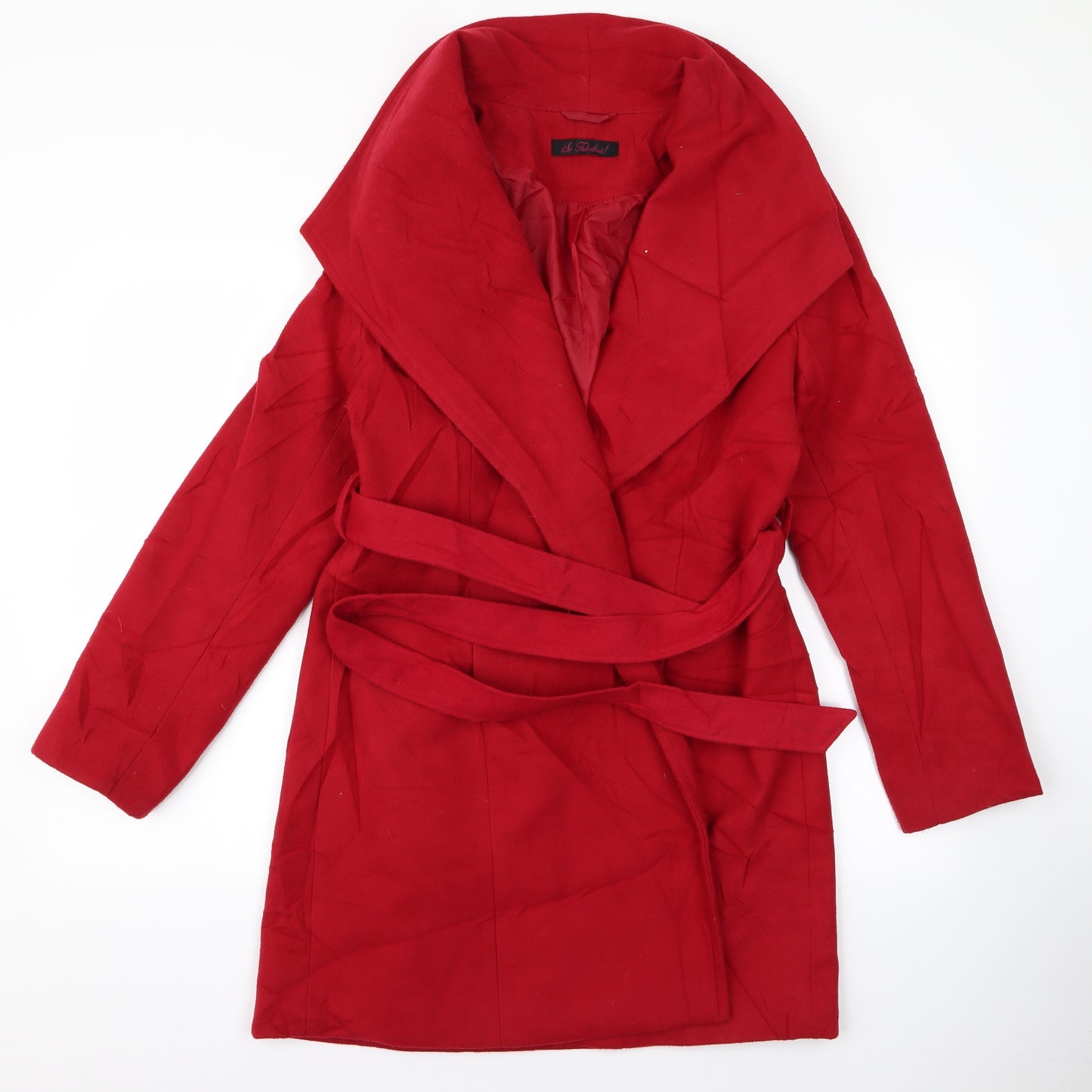 So Fabulous Womens Red   Overcoat Jacket Size 14