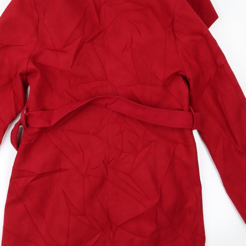 So Fabulous Womens Red   Overcoat Jacket Size 14