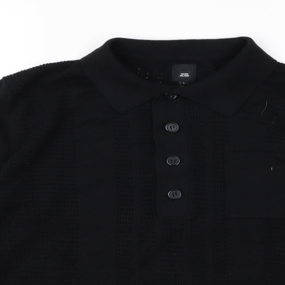 River Island Mens Black   Pullover Jumper Size L