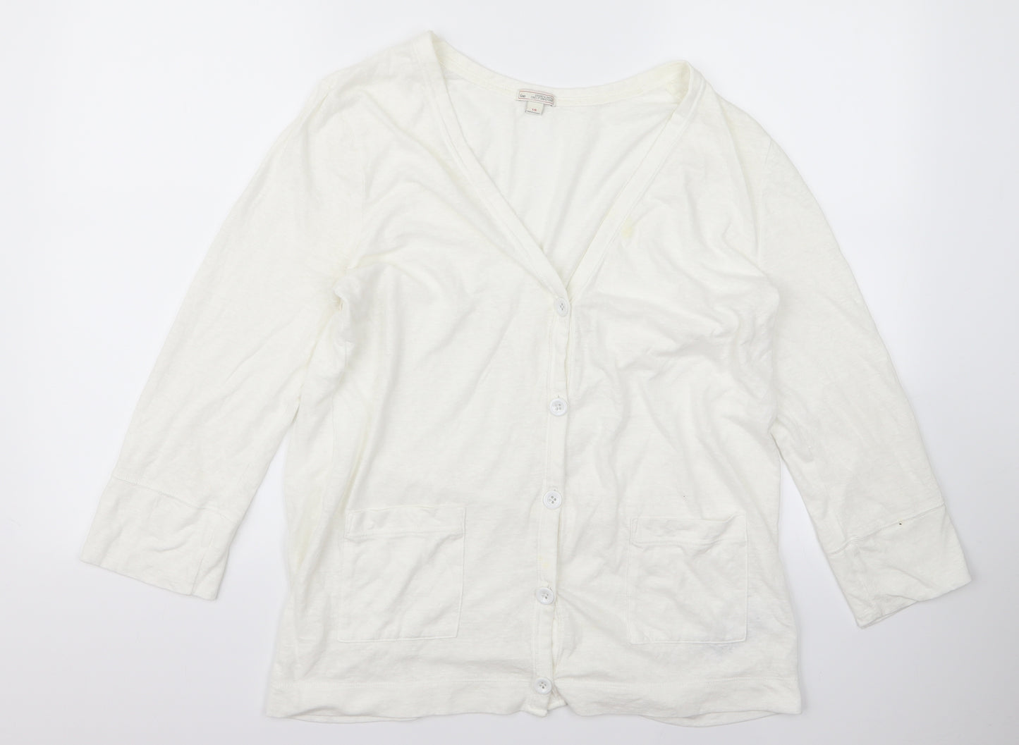 Gap Womens White   Cardigan Jumper Size L