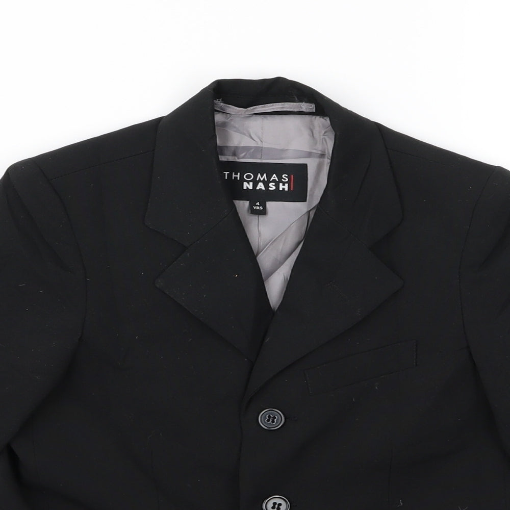 Thomas Nash Boys Black   Jacket  Size 4 Years