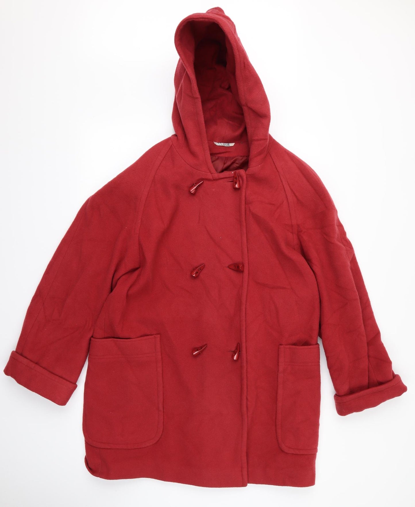 NuAge Womens Red   Overcoat Jacket Size L