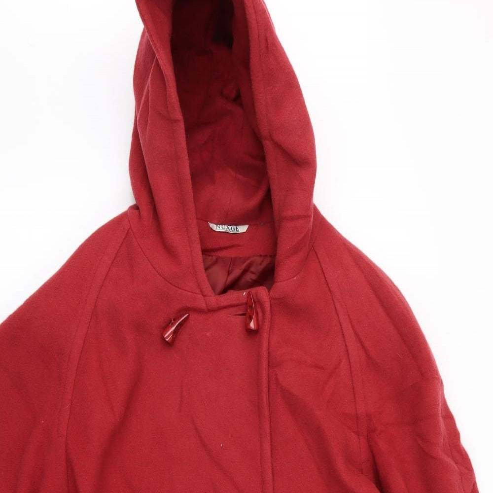 NuAge Womens Red   Overcoat Jacket Size L