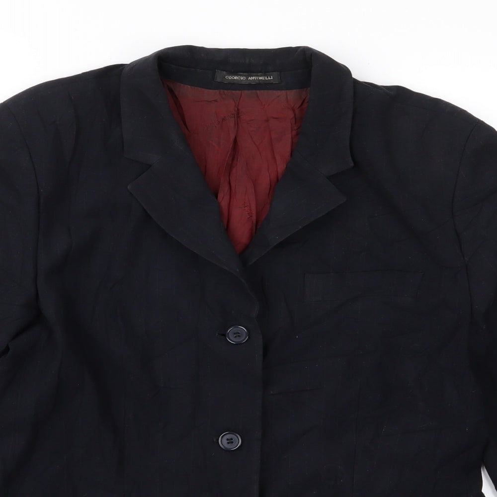 Preworn Womens Blue Striped  Jacket  Size 12