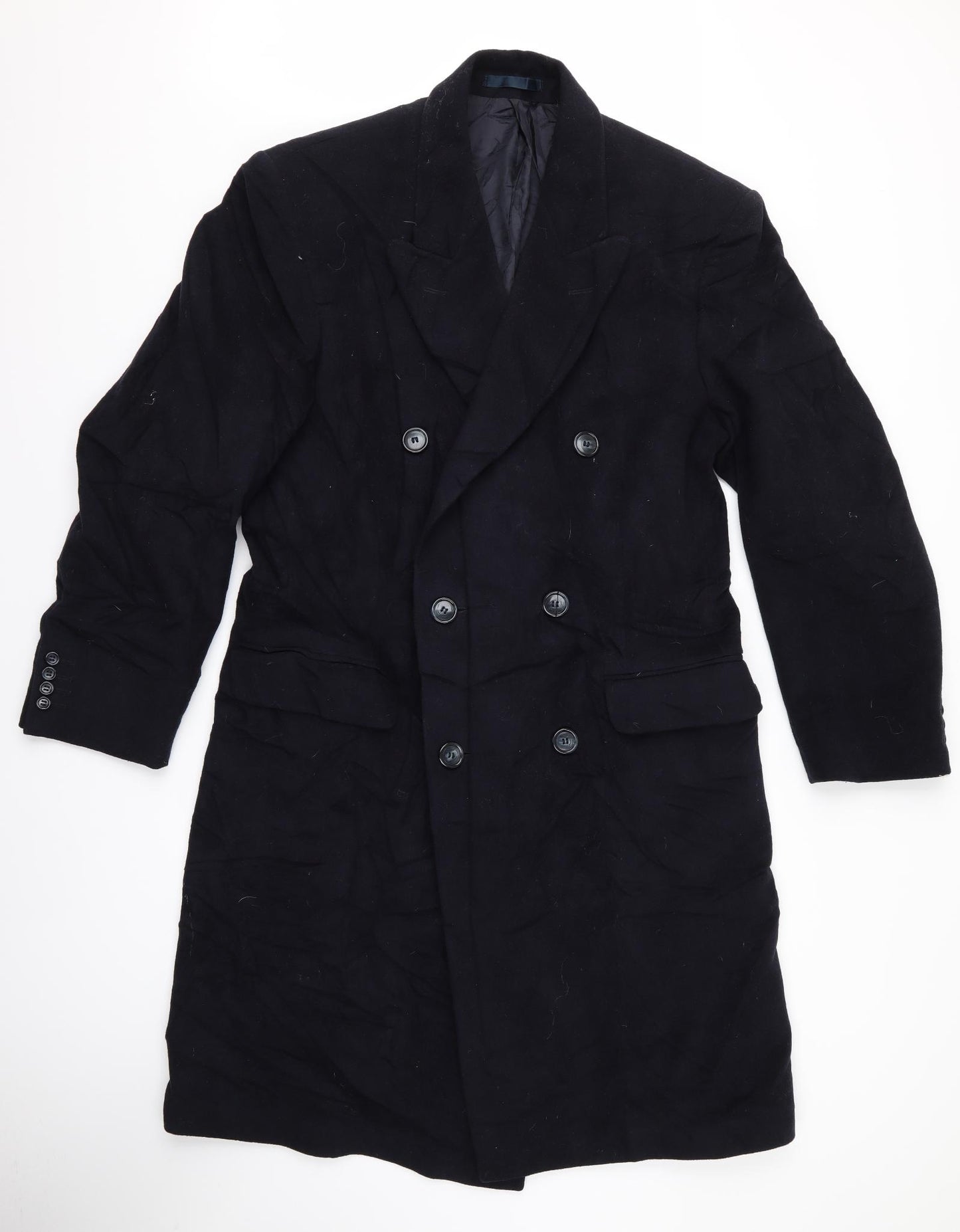 SCOTT Mens Black   Overcoat Jacket Size M
