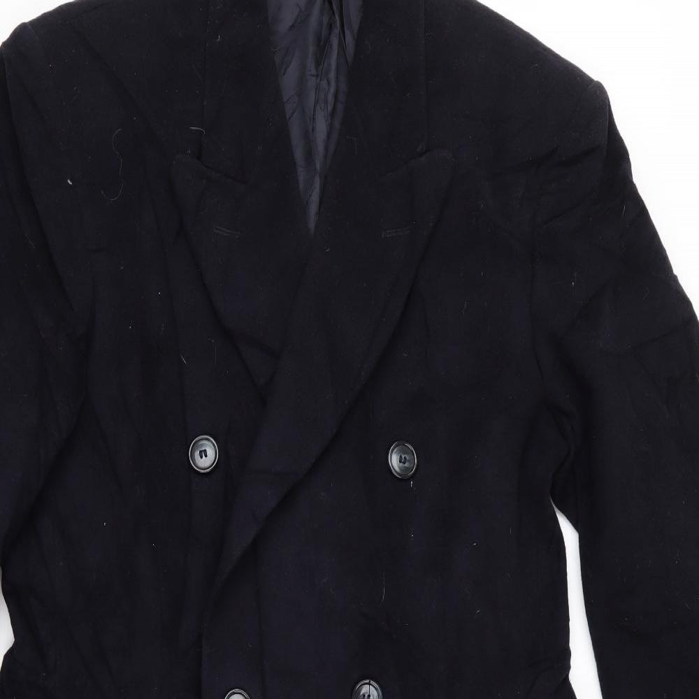 SCOTT Mens Black   Overcoat Jacket Size M