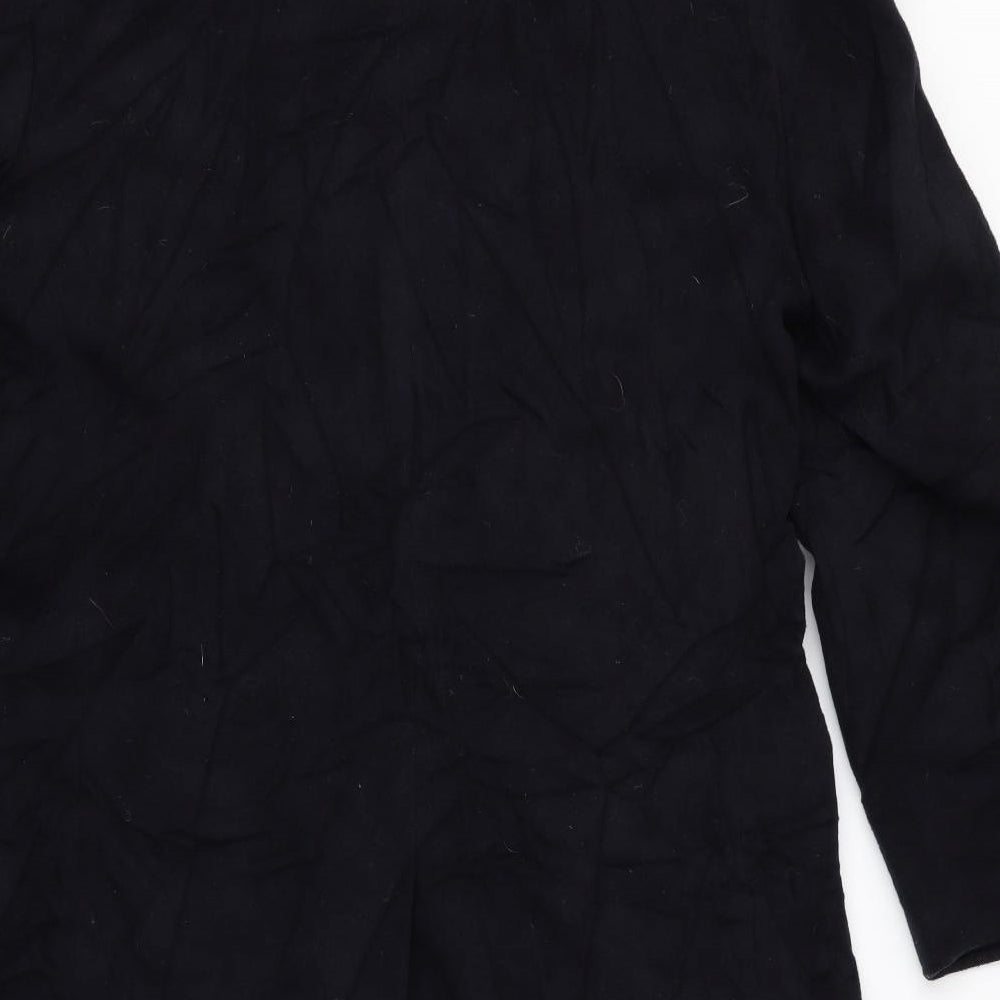 SCOTT Mens Black   Overcoat Jacket Size M