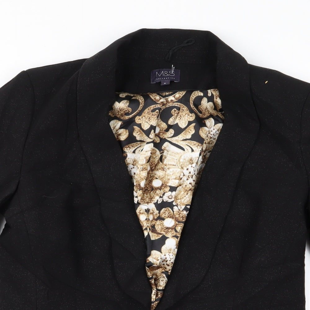 m&s Womens Black   Jacket  Size 8