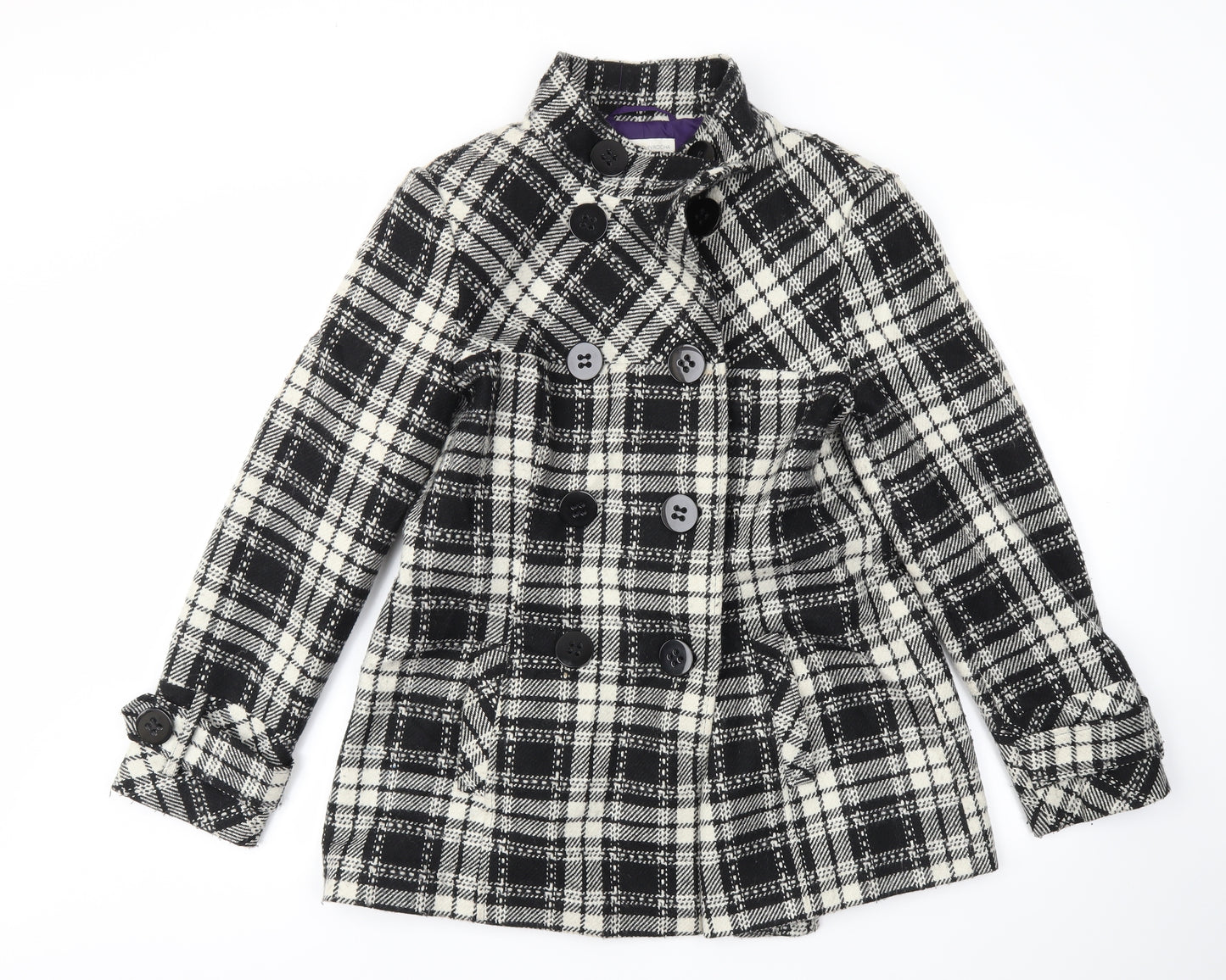 debanhams Womens White   Overcoat Jacket Size 14