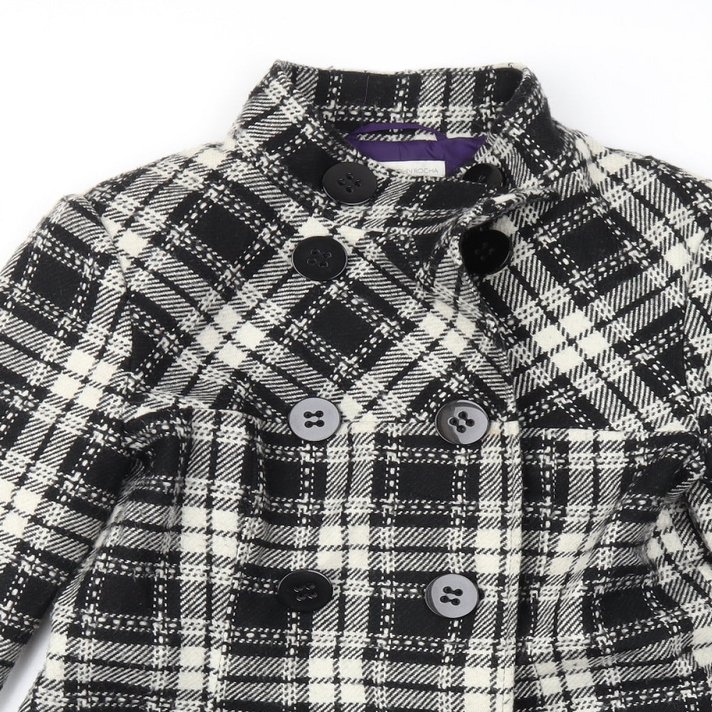 debanhams Womens White   Overcoat Jacket Size 14