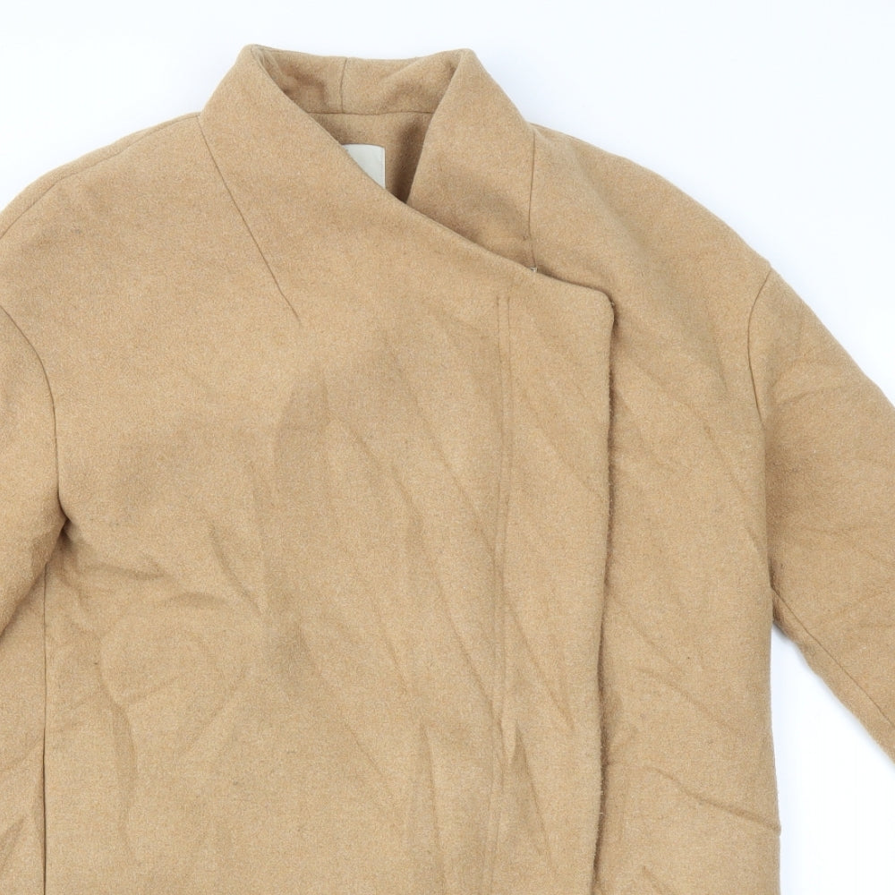 Stradivarius Womens Beige   Overcoat Jacket Size M