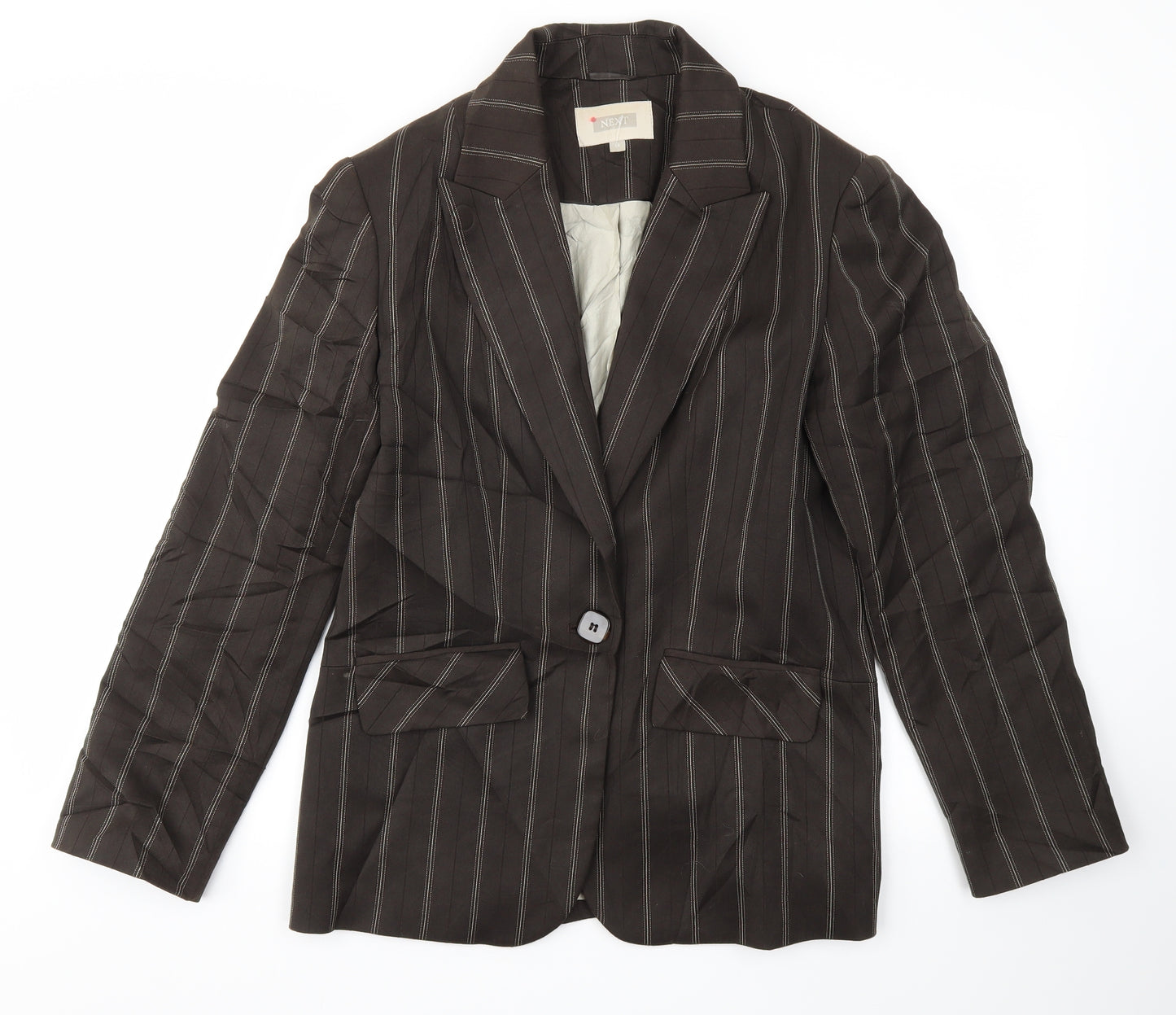 NEXT Womens Brown Striped  Jacket  Size 14