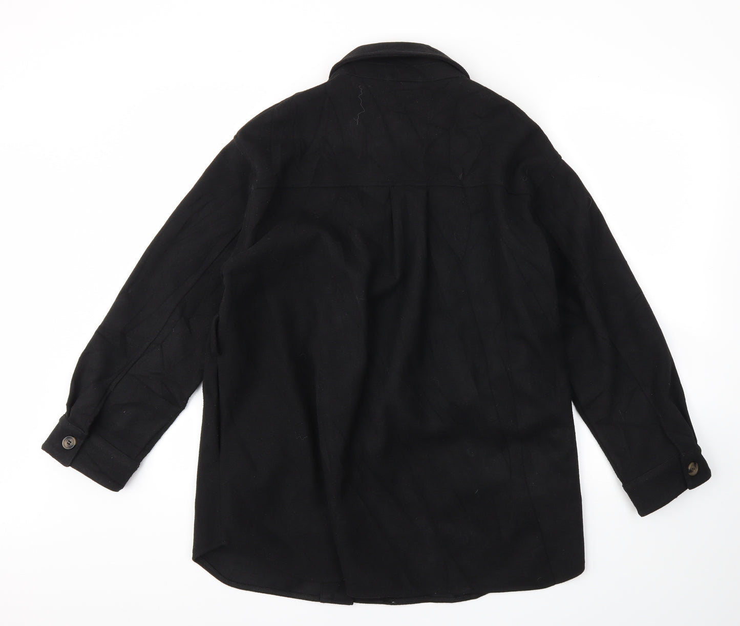 Zara Womens Black   Overcoat Jacket Size M