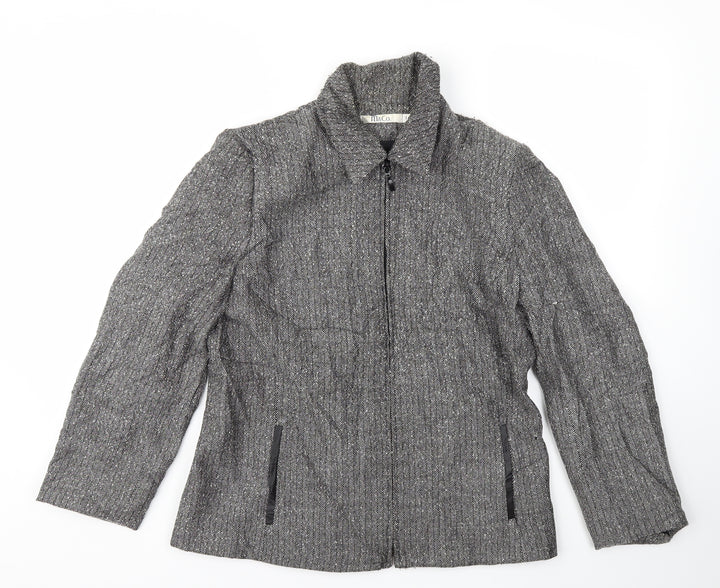 m &co Womens Grey Jacket Size 16