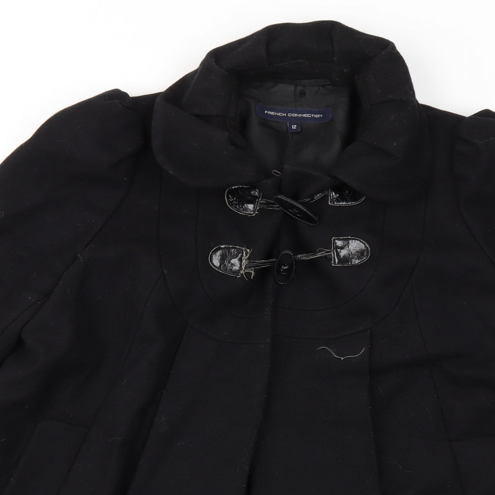 French Connection Womens Black   Overcoat Jacket Size 12
