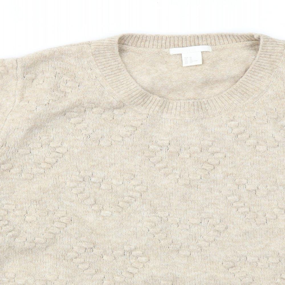 H&M Womens Beige   Pullover Jumper Size XL