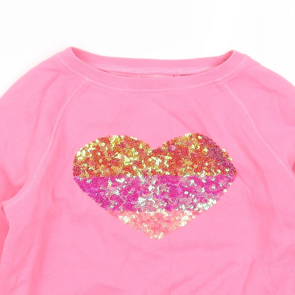 NEXT Girls Pink   Pullover Jumper Size 8 Years  - heart