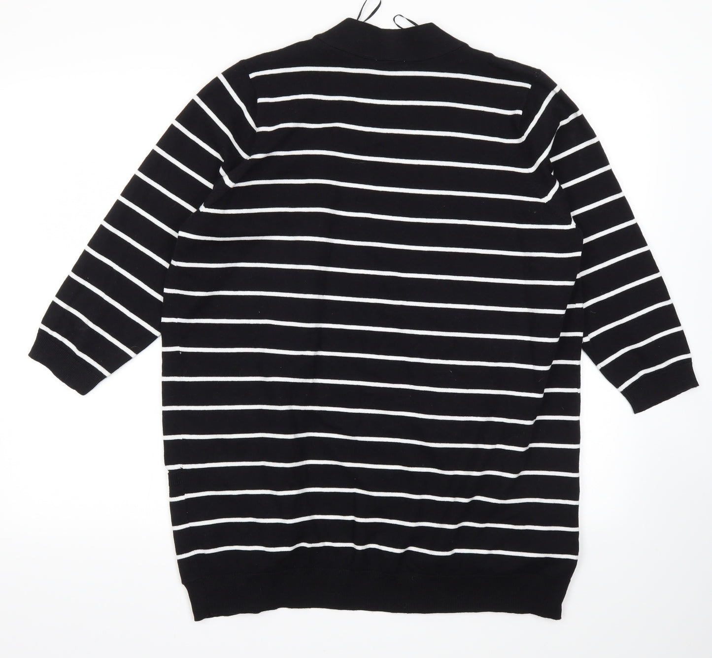 love  Womens Black Striped  Cardigan Jumper Size 18