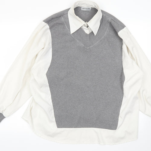 Preworn Mens Grey  Rayon Pullover Jumper Size M