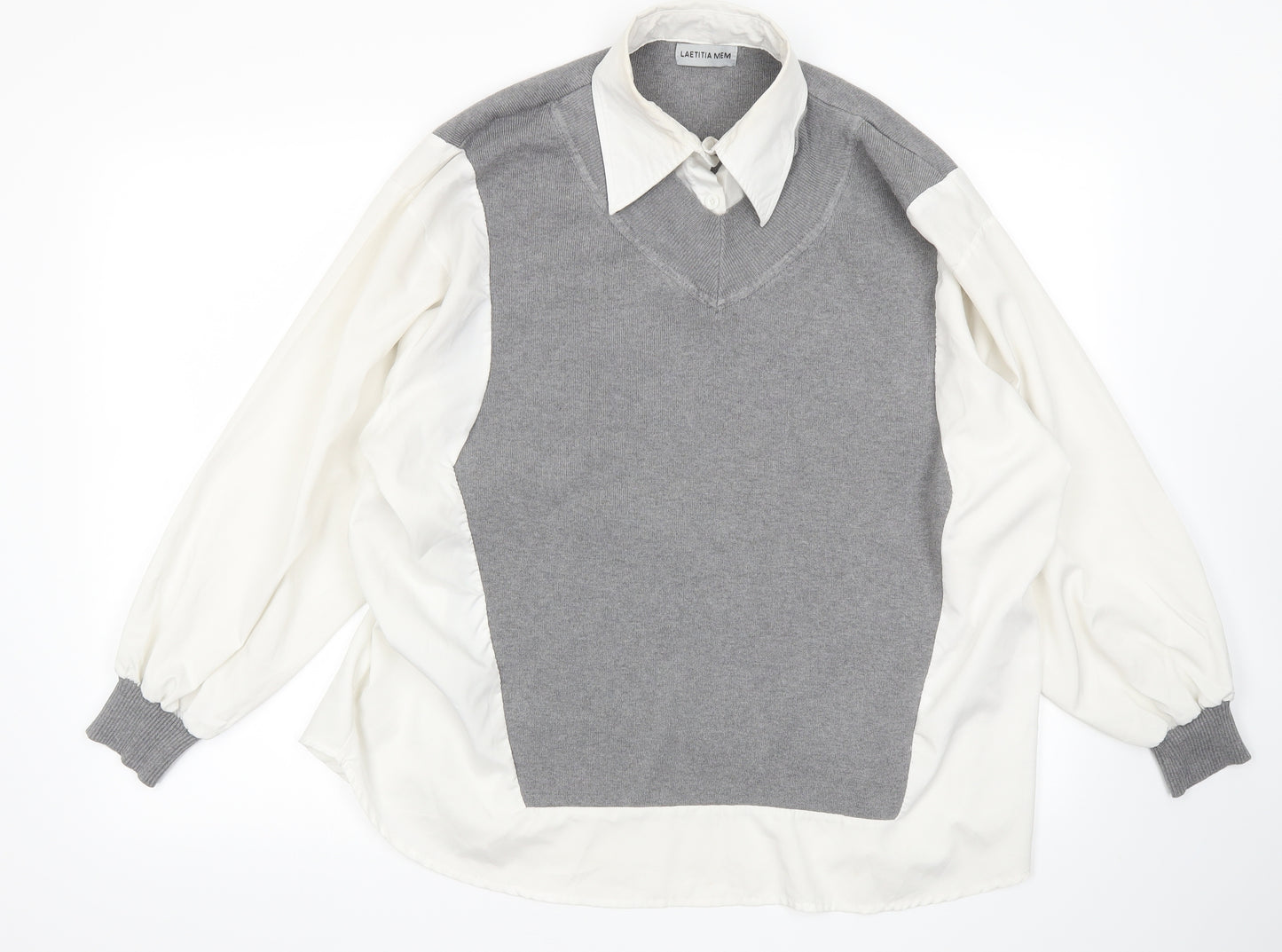 Preworn Mens Grey  Rayon Pullover Jumper Size M