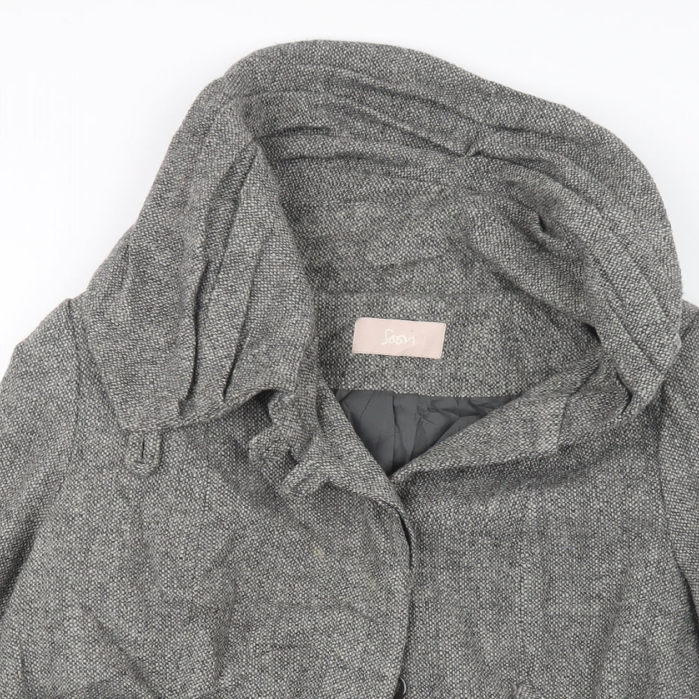 Soon Womens Grey   Pea Coat Coat Size 20
