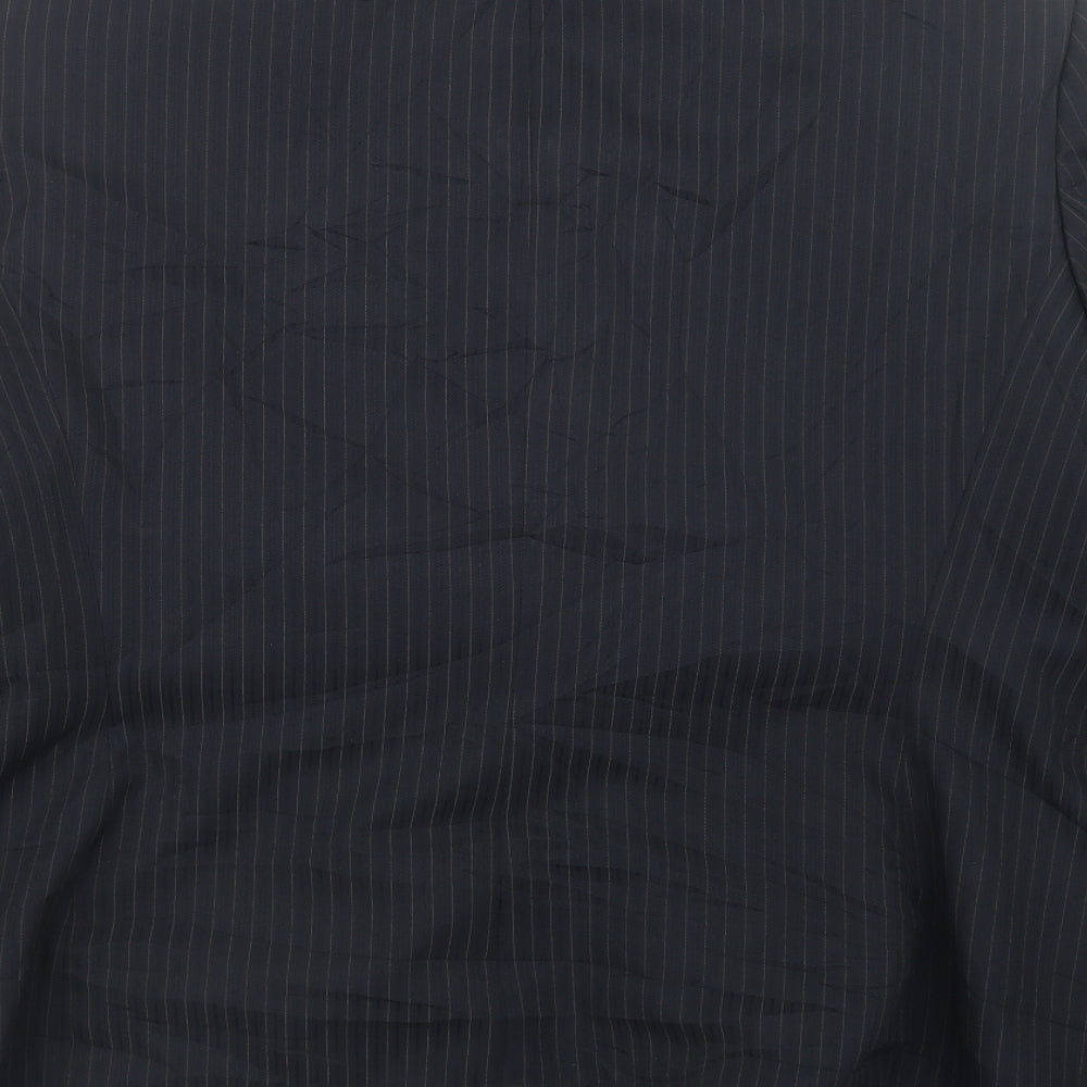 Autonomy Womens Black Striped  Jacket Blazer Size 18