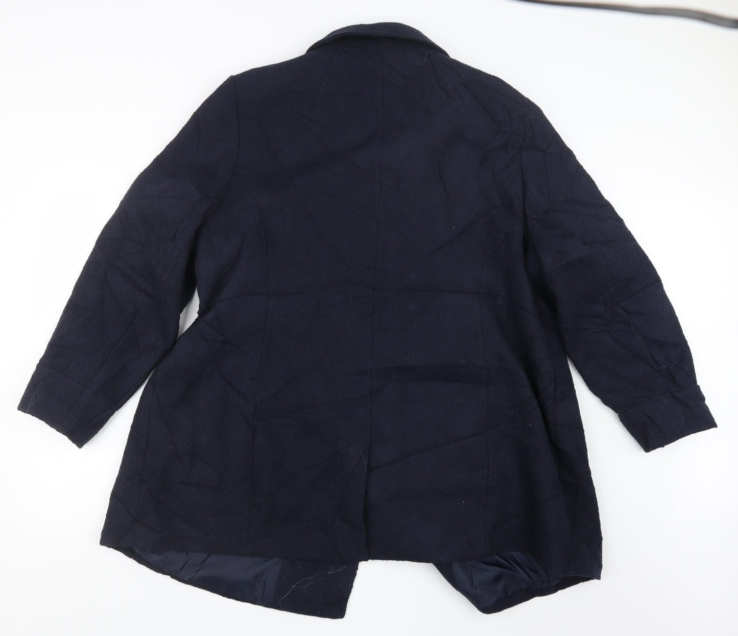 Bonmarché Womens Blue   Pea Coat Coat Size 24