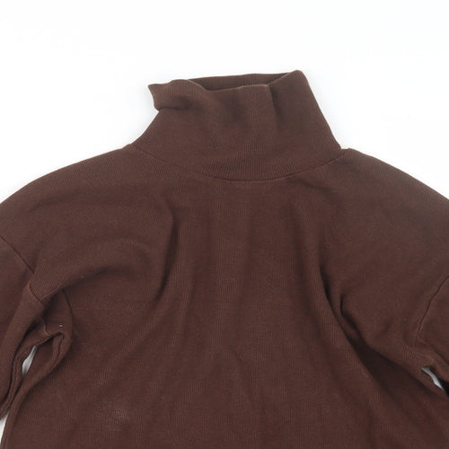 HONEY Womens Brown  Knit Pullover Jumper Size S