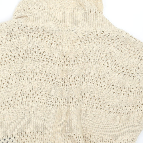 M&Co Womens Beige  Knit Cardigan Jumper Size XS