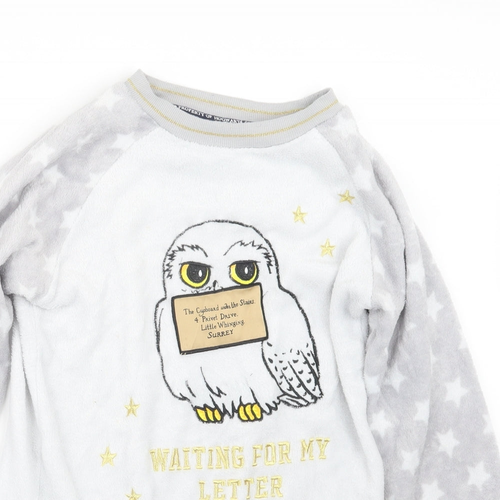 Love to Lounge Womens Grey Geometric  Top Pyjama Top Size 4  - Harry Potter