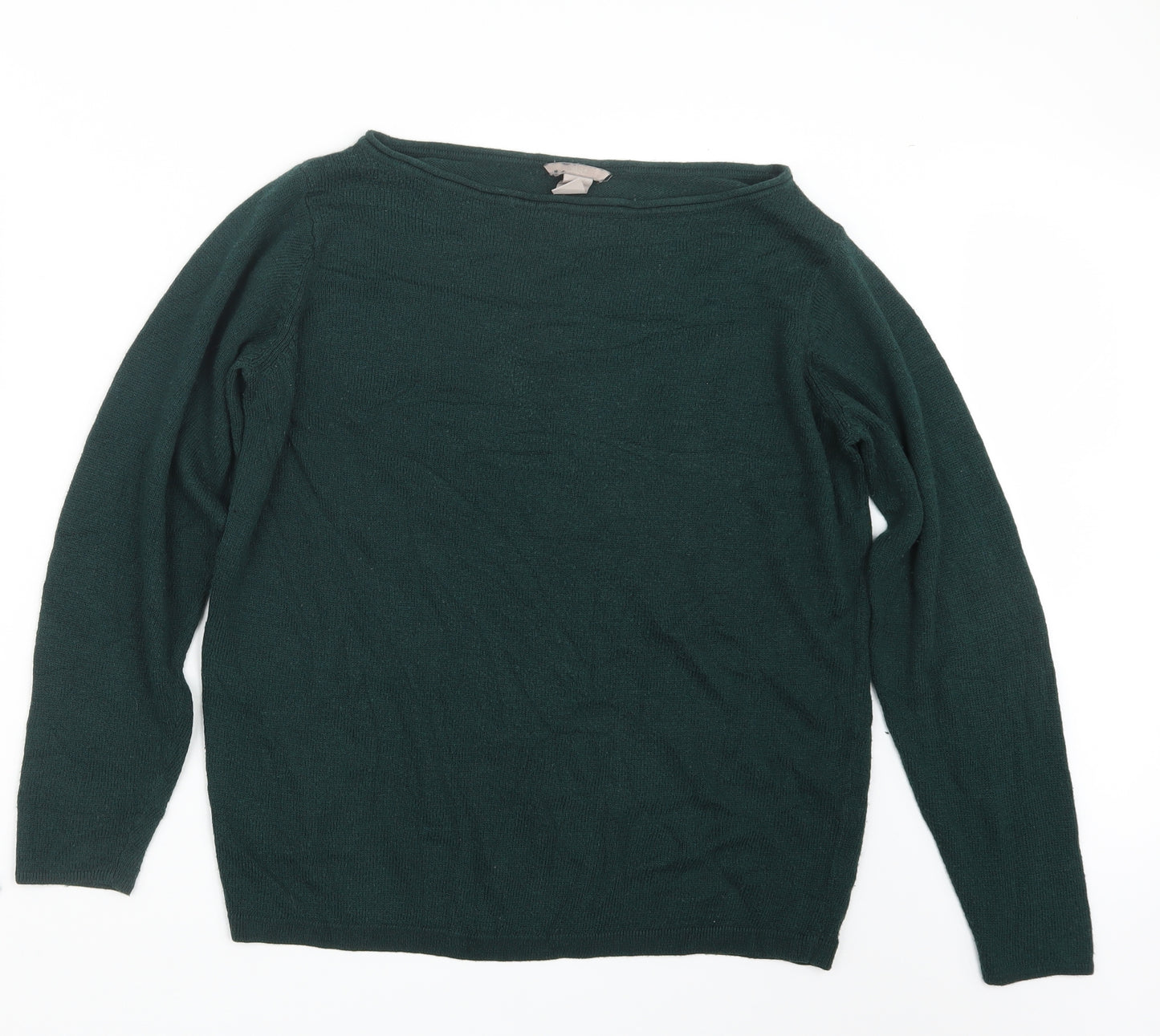 H&M Womens Green  Knit Pullover Jumper Size L