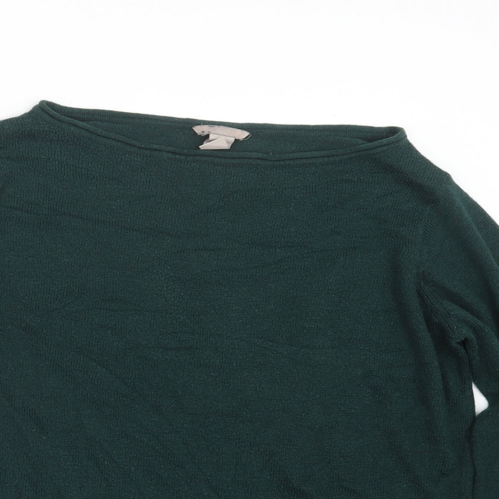 H&M Womens Green  Knit Pullover Jumper Size L