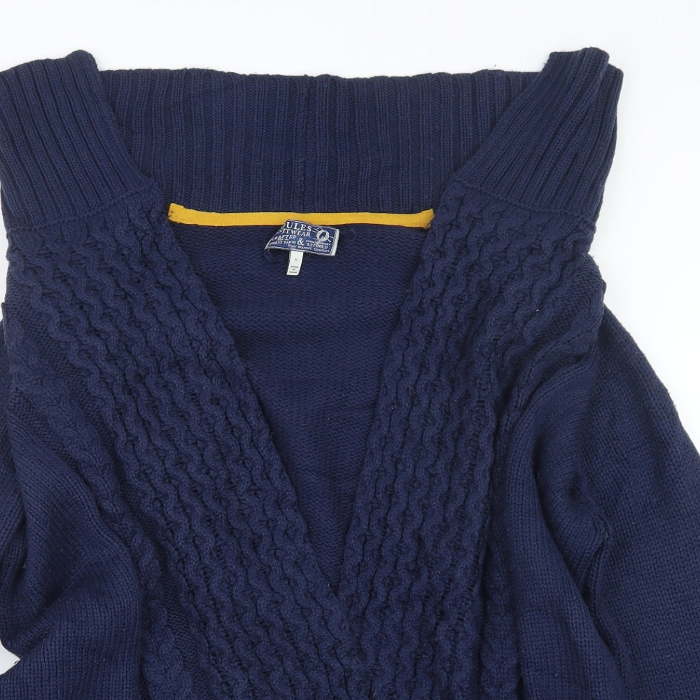 Joules Womens Blue  Knit Cardigan Jumper Size M