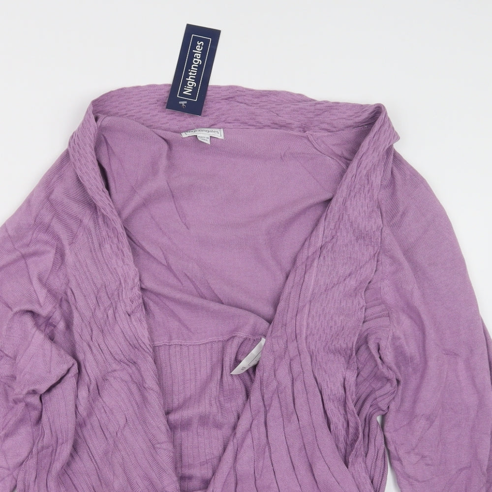 Nightingales Womens Purple  Knit Cardigan Jumper Size 22