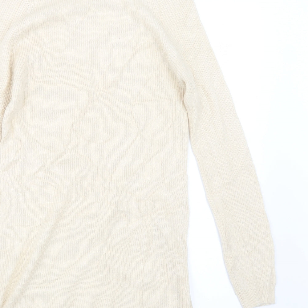 Dorothy Perkins Womens Ivory  Knit Pullover Jumper Size 12  - Long