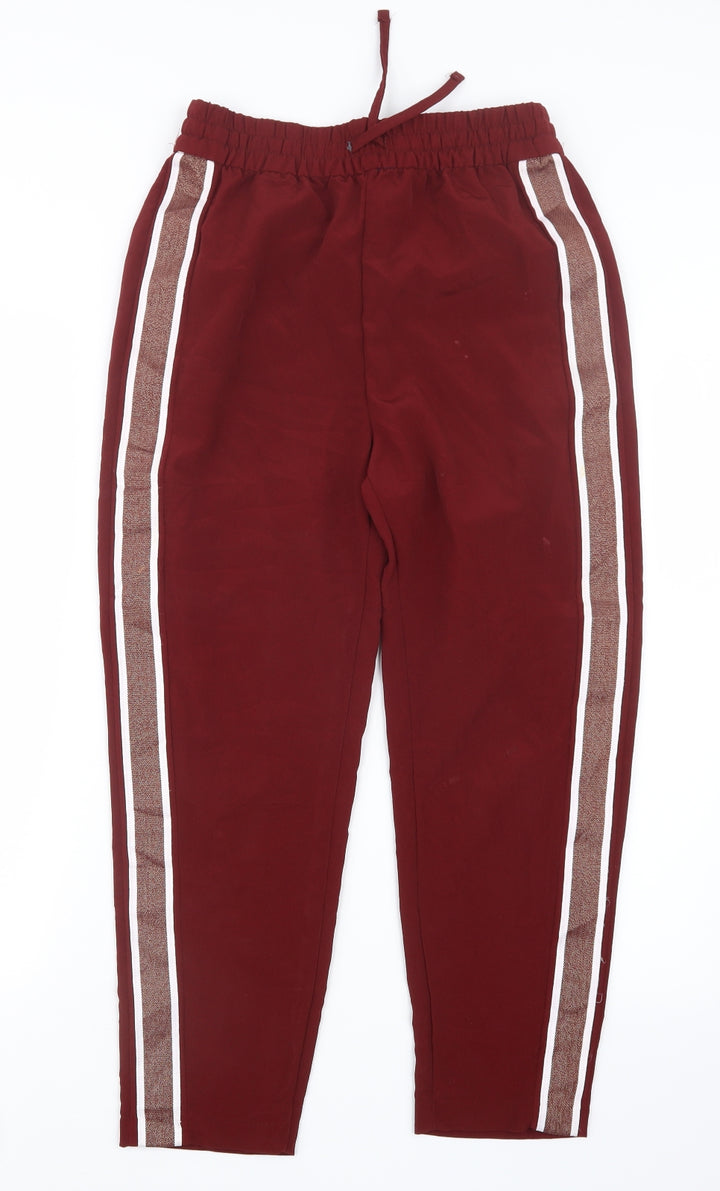 Monki Womens Red Trousers Size 25 in L23.5 in
