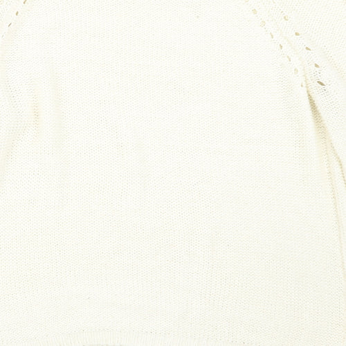 H&M Womens Ivory  Knit Pullover Jumper Size S