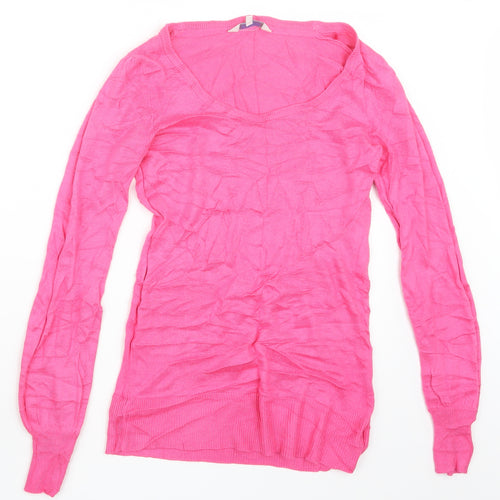 Peacocks Womens Pink  Knit Pullover Jumper Size 10